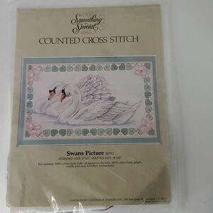 Vintage Something Special Counted Cross Stitch Kit Swans Picture #50152